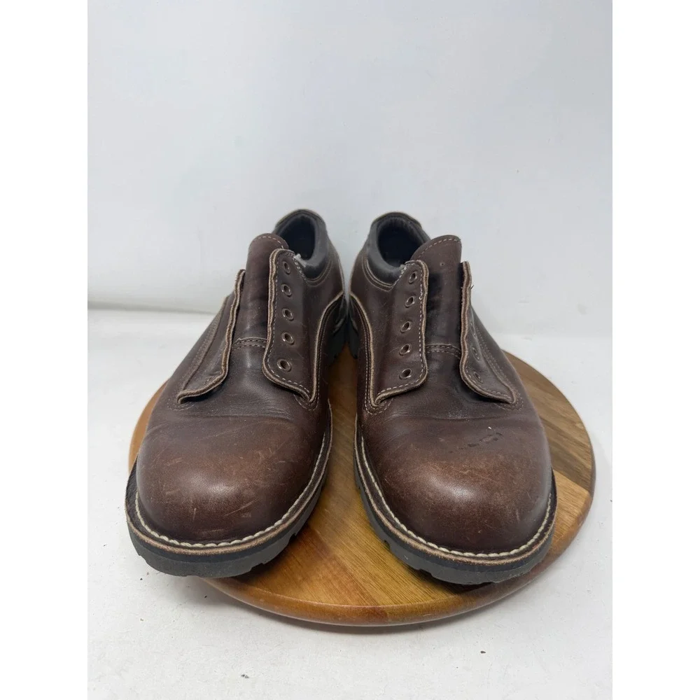 Danner 49300 Mens 14 D Brown Leather Oxford Work Shoes Made In USA No Laces